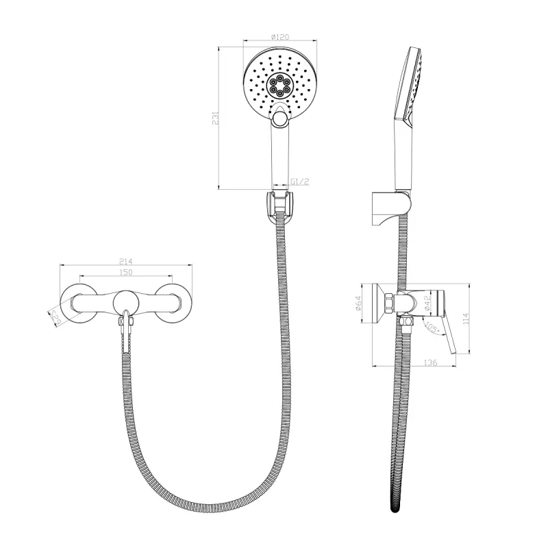 Смеситель для душа Lemark Minima LM3803C Хром Смеситель для душа Lemark Minima LM3803C Хром — изображение 2