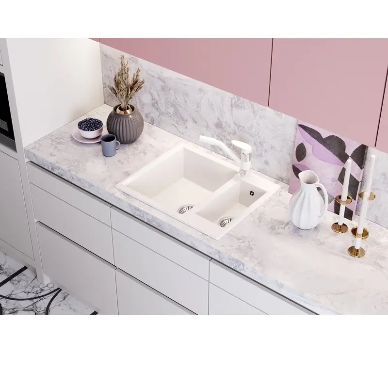 Мойка кухонная Polygran Brig 62 473394 Белый хлопок Мойка кухонная Polygran Brig 62 473394 Белый хлопок — изображение 2