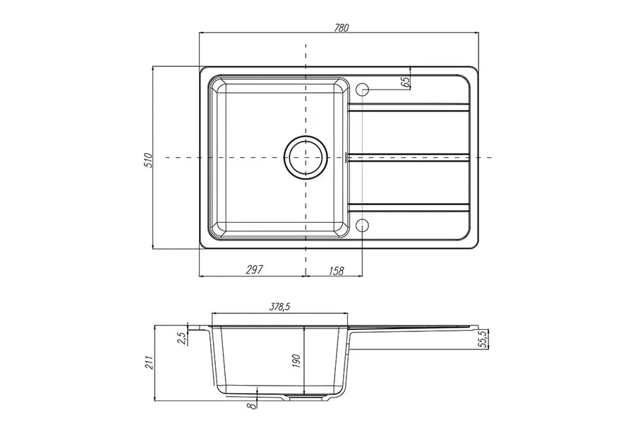 Мойка кухонная Aquaton Аманда 1A712832AD260 Мойка кухонная Aquaton Аманда 1A712832AD260 — изображение 2