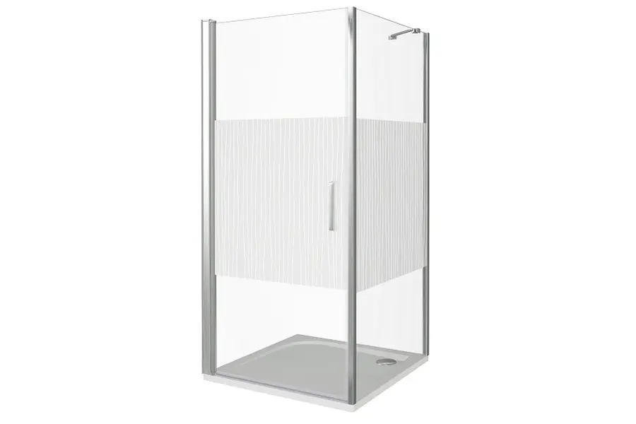 Душевой уголок Bas Pandora 80х185 Хром / Прозрачное Душевой уголок Bas Pandora 80х185 Хром / Прозрачное — изображение 2