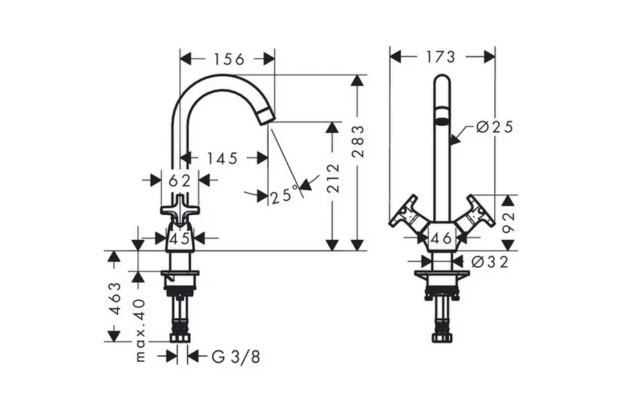 Смеситель для кухни Hansgrohe Logis Classic 71285000 Смеситель для кухни Hansgrohe Logis Classic 71285000 — изображение 2