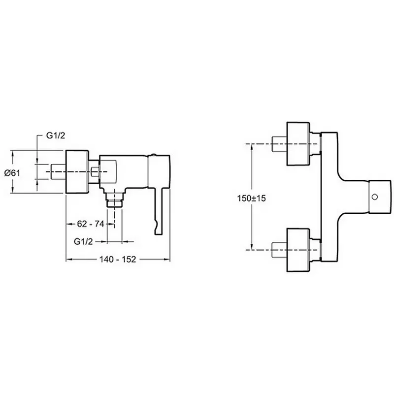 Смеситель для душа Jacob Delafon Cuff E45533-CP Смеситель для душа Jacob Delafon Cuff E45533-CP — изображение 2