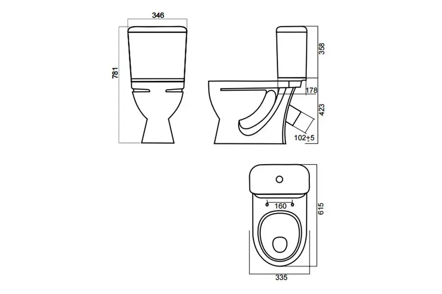 Унитаз-компакт Sanita Стандарт Эконом с сиденьем Унитаз-компакт Sanita Стандарт Эконом с сиденьем — изображение 2