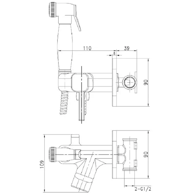 Душ гигиенический Lemark Solo LM7165BL Черный Душ гигиенический Lemark Solo LM7165BL Черный — изображение 2