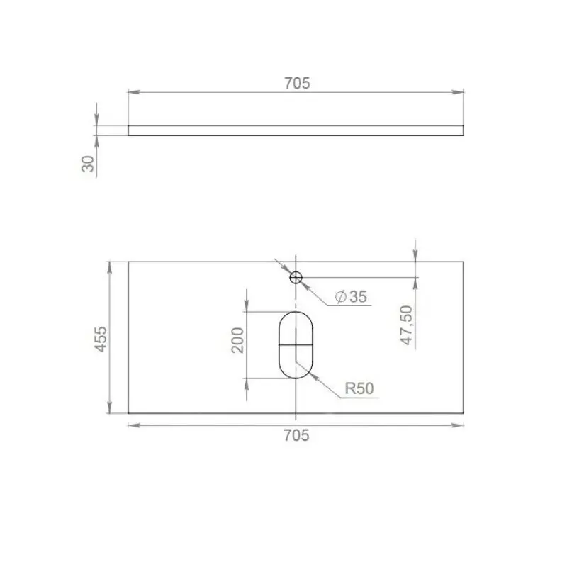 Столешница Uperwood Tanos 70,5 Дерево светлое Столешница Uperwood Tanos 70,5 Дерево светлое — изображение 2