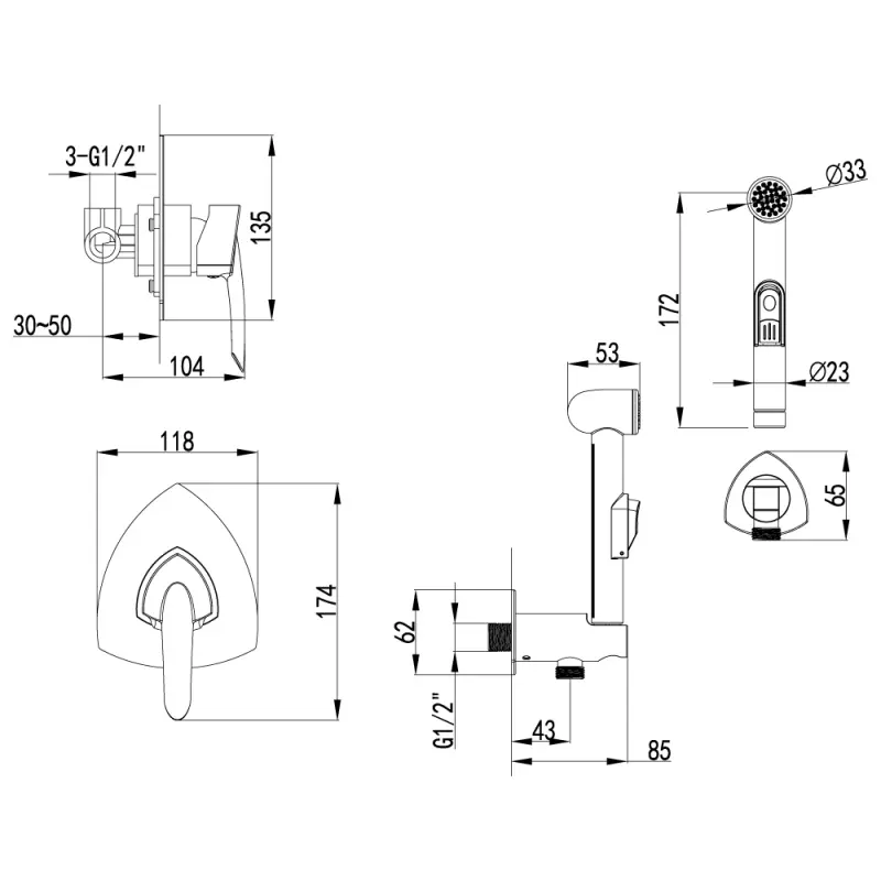 Душ гигиенический Lemark Mars LM3519C Хром Душ гигиенический Lemark Mars LM3519C Хром — изображение 2