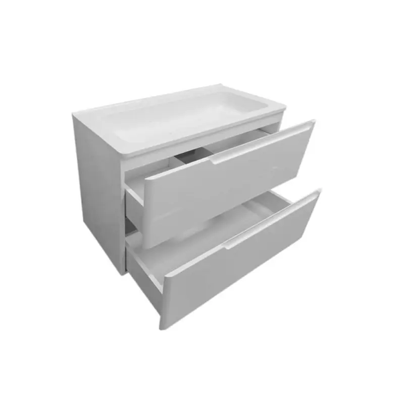 Тумба подвесная Эстет Kare Luxe 80 с раковиной Белый ФР-00005715 Тумба подвесная Эстет Kare Luxe 80 с раковиной Белый ФР-00005715 — изображение 2