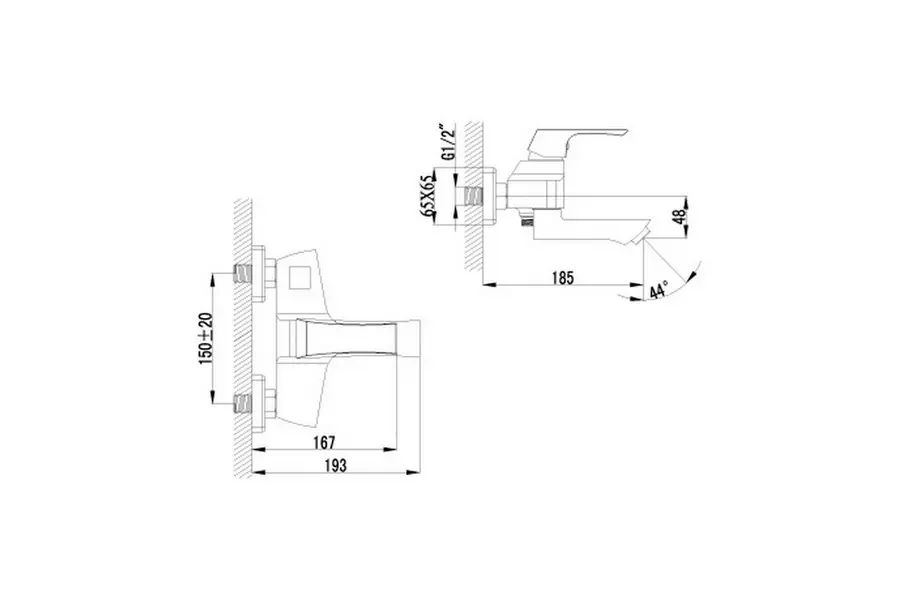 Смеситель для ванны Lemark Unit Хром LM4514C Смеситель для ванны Lemark Unit Хром LM4514C — изображение 2
