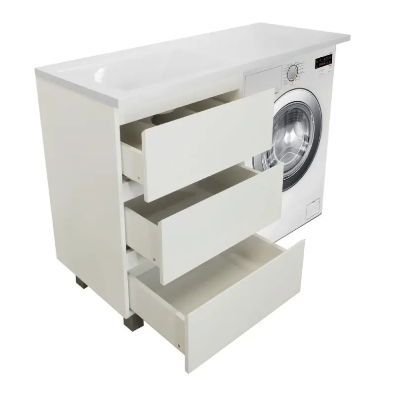 Тумба напольная Эстет Dallas Luxe под стиральную машину 115 с раковиной Белый ФР-00002300 Тумба напольная Эстет Dallas Luxe под стиральную машину 115 с раковиной Белый ФР-00002300 — изображение 2