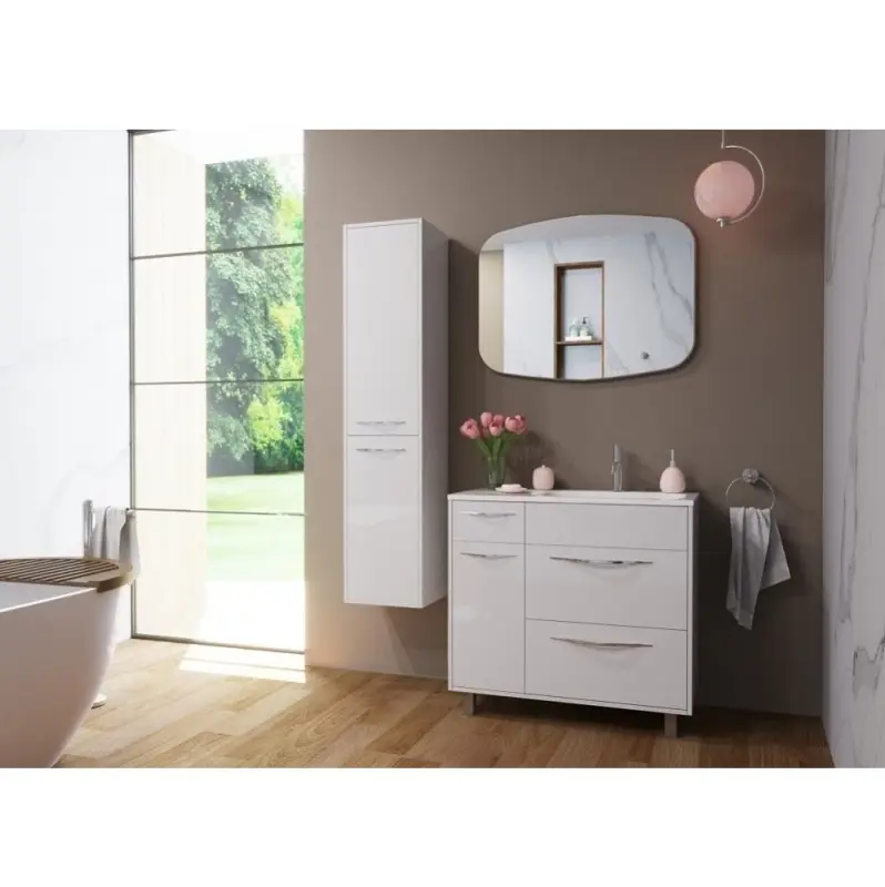 Тумба напольная Эстет Barcelona 90 с раковиной Белый ФР-00003600 Тумба напольная Эстет Barcelona 90 с раковиной Белый ФР-00003600 — изображение 2