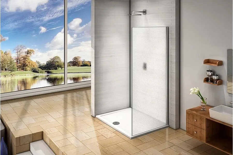 Душевая перегородка Bas Orion 90х185 Хром / Прозрачное Душевая перегородка Bas Orion 90х185 Хром / Прозрачное — изображение 2