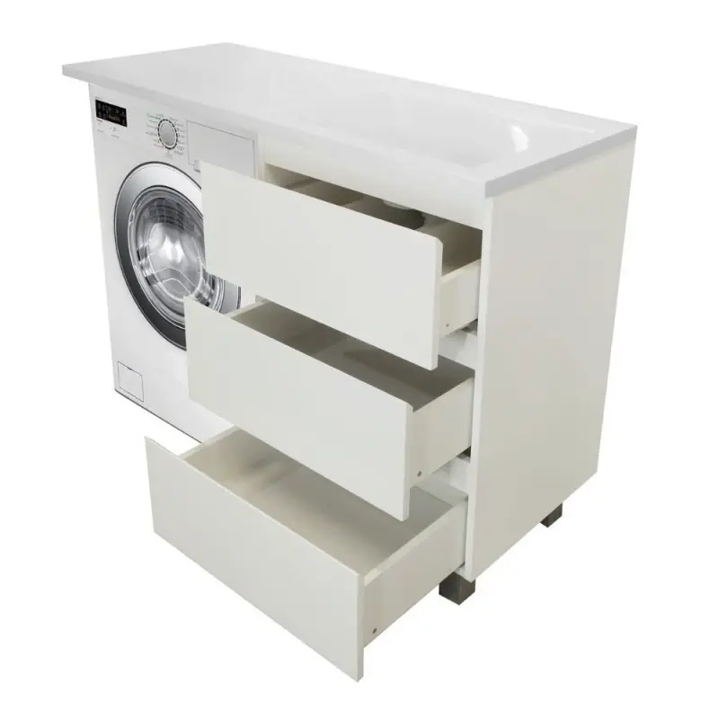 Тумба напольная Эстет Dallas Luxe под стиральную машину 115 с раковиной Белый ФР-00002301 Тумба напольная Эстет Dallas Luxe под стиральную машину 115 с раковиной Белый ФР-00002301 — изображение 2
