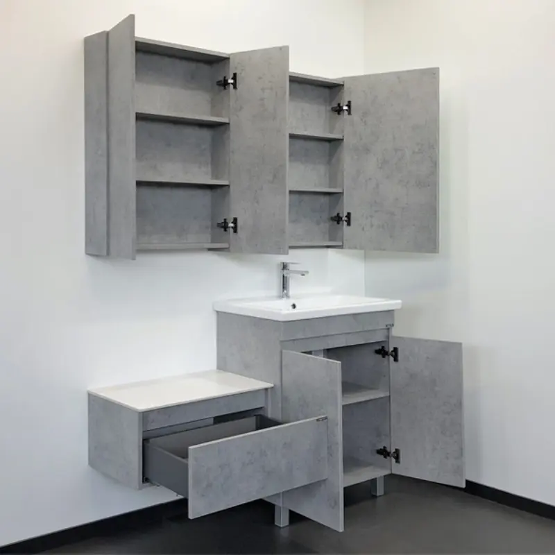 Тумба напольная Comforty Осло 70 + раковина Бетон светлый 00-00006117CF Тумба напольная Comforty Осло 70 + раковина Бетон светлый 00-00006117CF — изображение 2