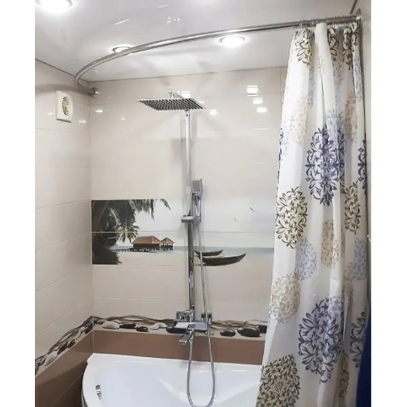 Карниз для ванны Aquatek Сириус 164 Хром KARN-0000022 Карниз для ванны Aquatek Сириус 164 Хром KARN-0000022 — изображение 2