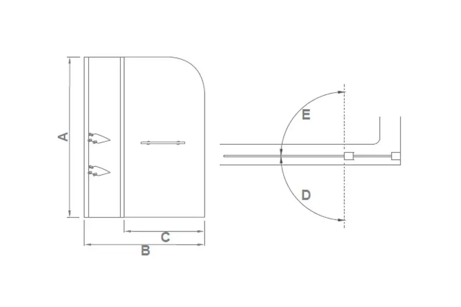 Шторка для ванны Bas Screen 100х140 Хром / Прозрачное Шторка для ванны Bas Screen 100х140 Хром / Прозрачное — изображение 3