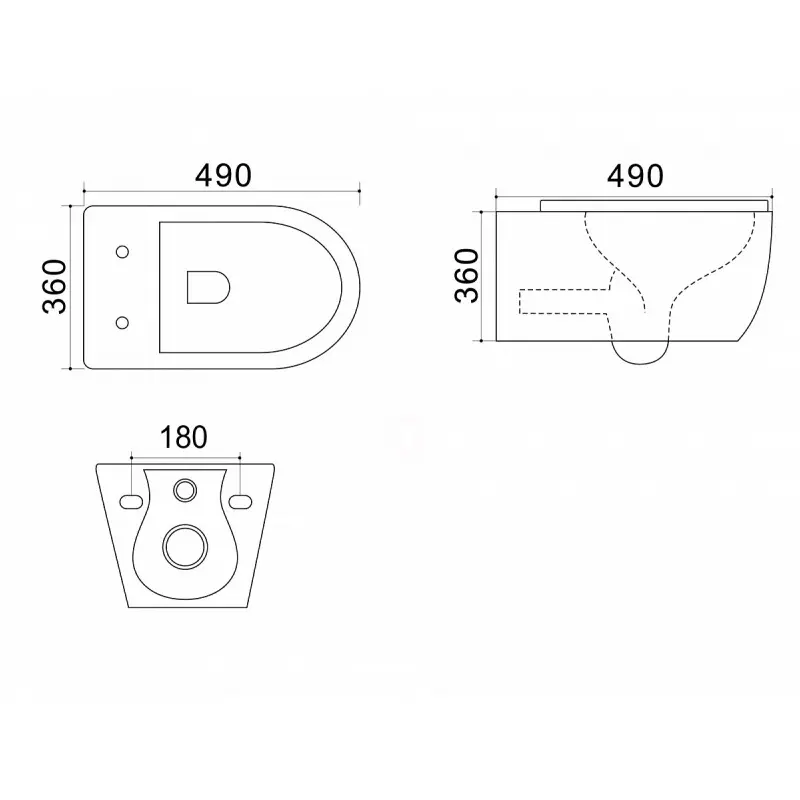 Унитаз подвесной Azario Geno + с сиденьем Белый AZ2196D Унитаз подвесной Azario Geno + с сиденьем Белый AZ2196D — изображение 3