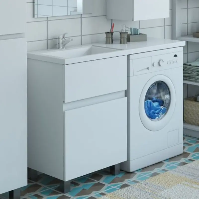 Тумба напольная Эстет Dallas Luxe под стиральную машину 120 с раковиной Белый ФР-00001918 Тумба напольная Эстет Dallas Luxe под стиральную машину 120 с раковиной Белый ФР-00001918 — изображение 3