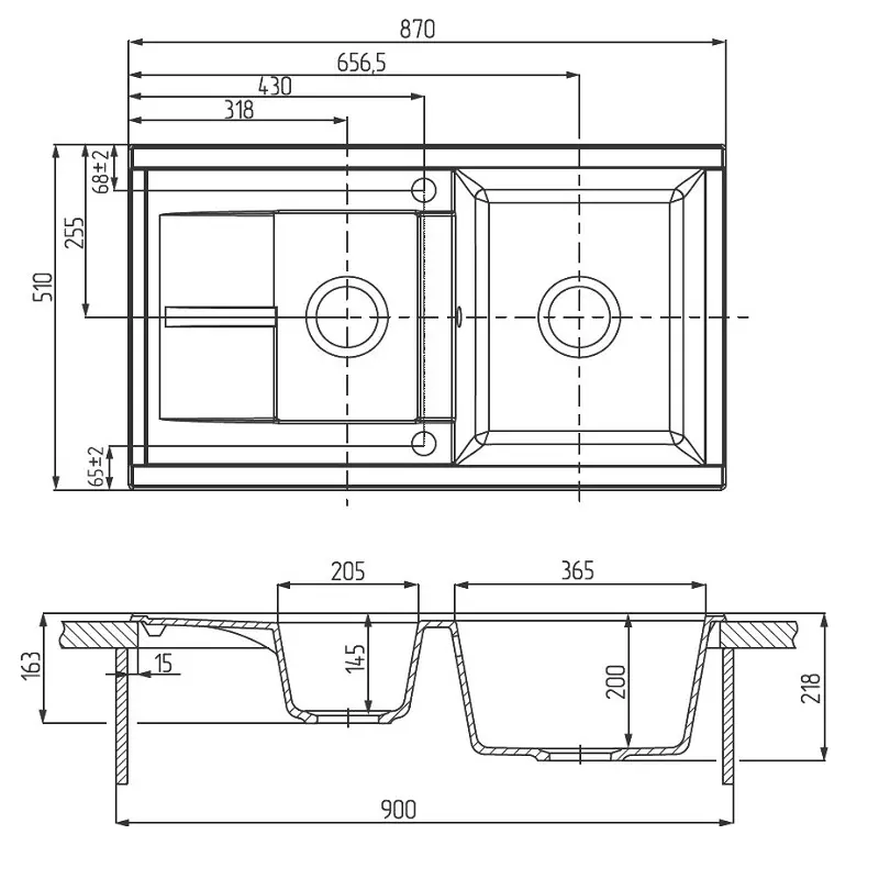 Мойка кухонная Aquaton Делия 87 Серый 1A716232DE230 Мойка кухонная Aquaton Делия 87 Серый 1A716232DE230 — изображение 3