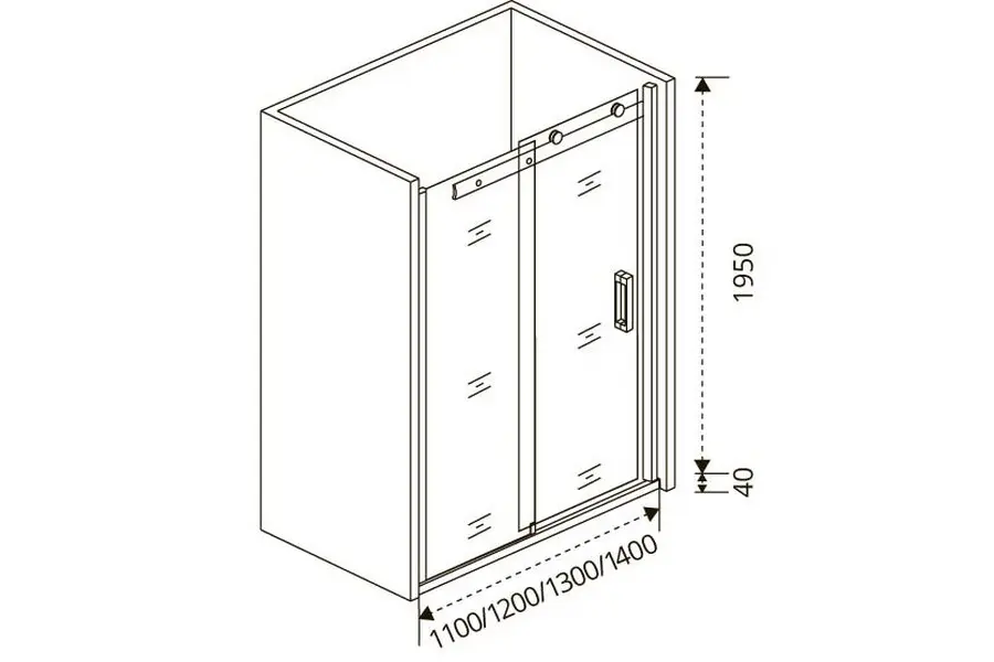 Душевая дверь Bas Altair 130х195 Хром / Прозрачное Душевая дверь Bas Altair 130х195 Хром / Прозрачное — изображение 3