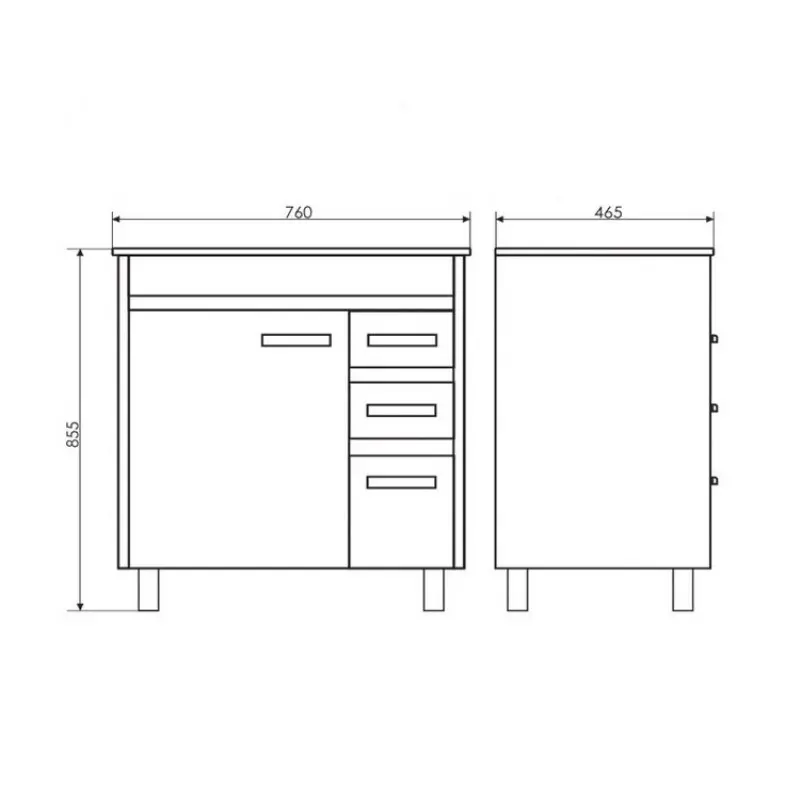 Тумба напольная Comforty Марио 75 + раковина Сосна 4136349 Тумба напольная Comforty Марио 75 + раковина Сосна 4136349 — изображение 3