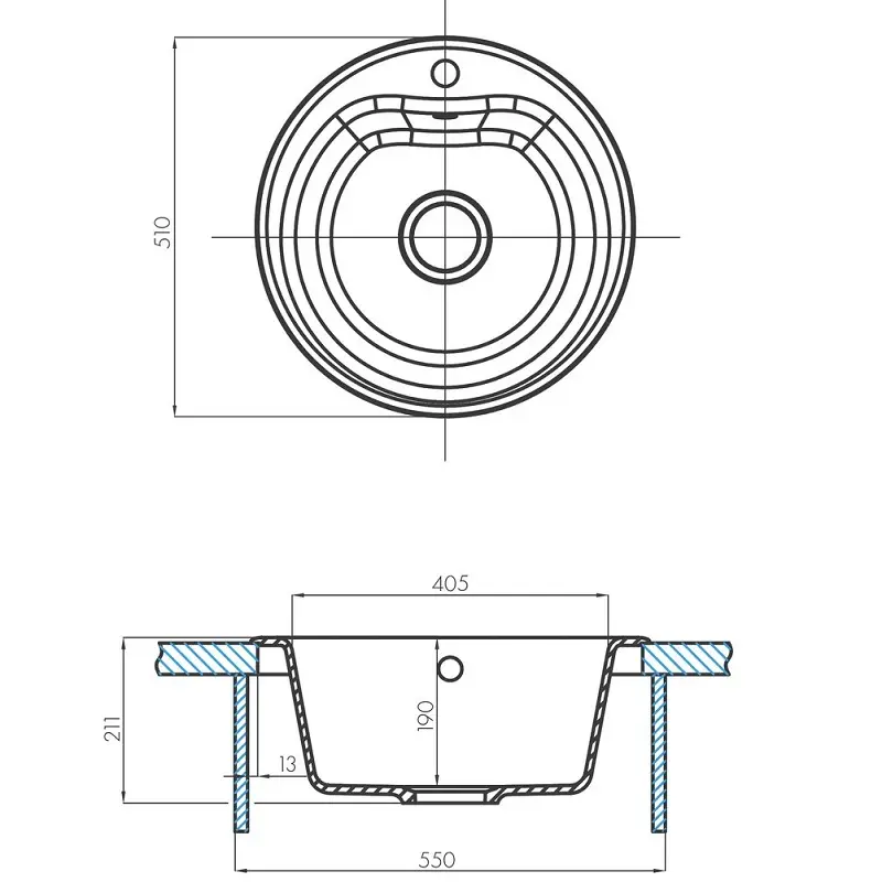 Мойка кухонная Aquaton Мида 51 Кофе 1A712732MD280 Мойка кухонная Aquaton Мида 51 Кофе 1A712732MD280 — изображение 3