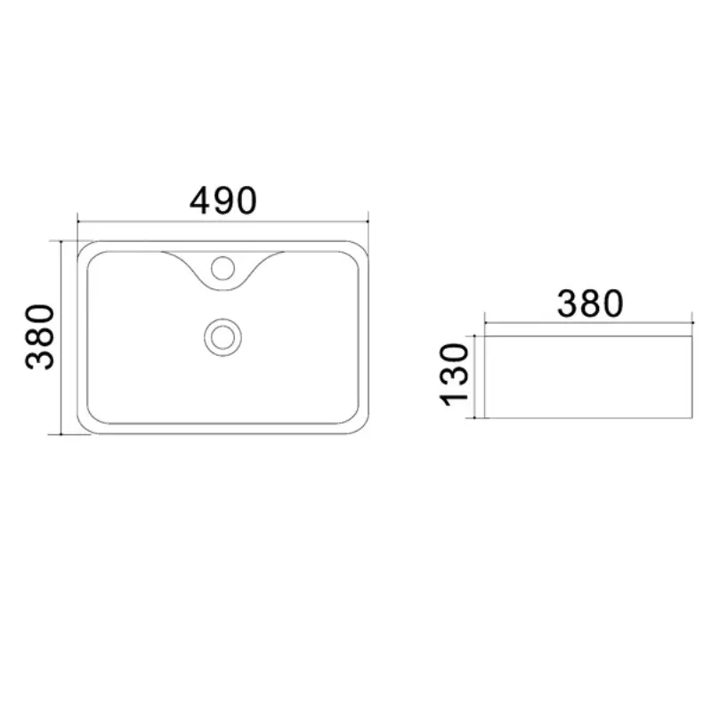 Раковина накладная Azario AZ 49х38 Белый AZ-4569A Раковина накладная Azario AZ 49х38 Белый AZ-4569A — изображение 3