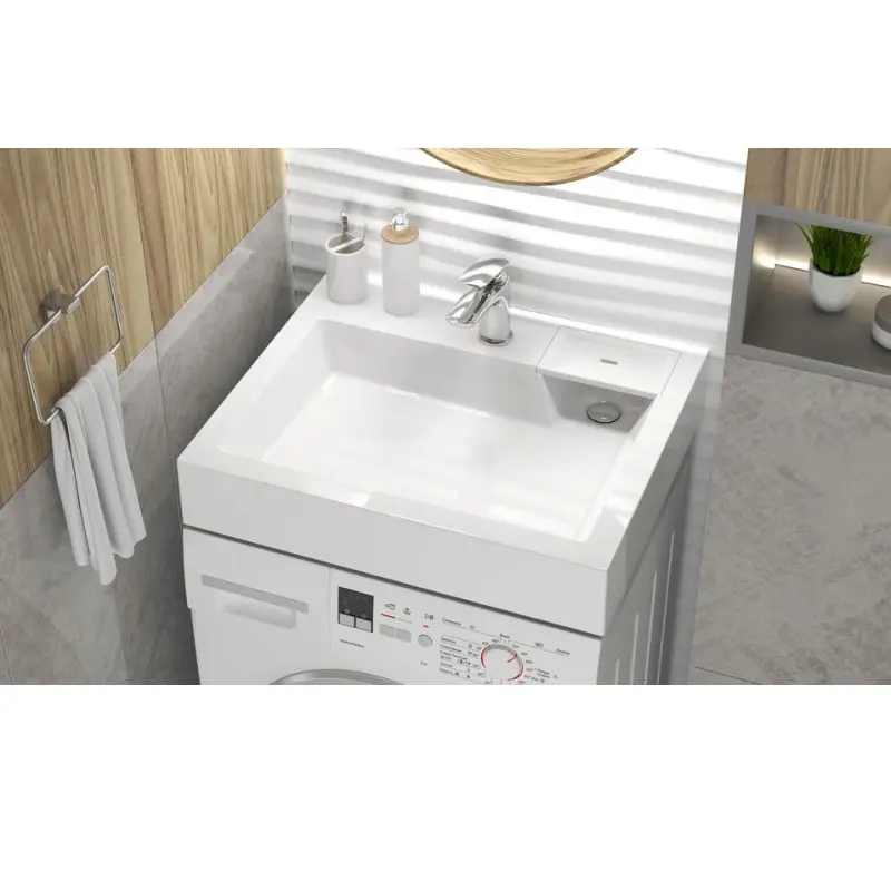 Раковина на стиральную машину Azario AZ 60х50 Белый CS00078303 Раковина на стиральную машину Azario AZ 60х50 Белый CS00078303 — изображение 3