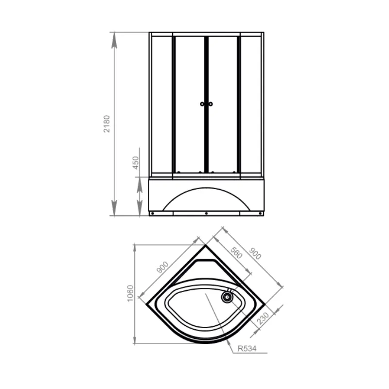 Душевая кабина Domani-Spa Eko Delight Slim high без электрики 90х90 Белый, Поддон высокий Душевая кабина Domani-Spa Eko Delight Slim high без электрики 90х90 Белый, Поддон высокий — изображение 3