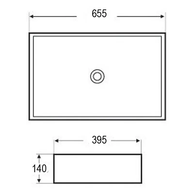 Раковина накладная Azario AZ 65,5х39,5 Белый AZ416 Раковина накладная Azario AZ 65,5х39,5 Белый AZ416 — изображение 3