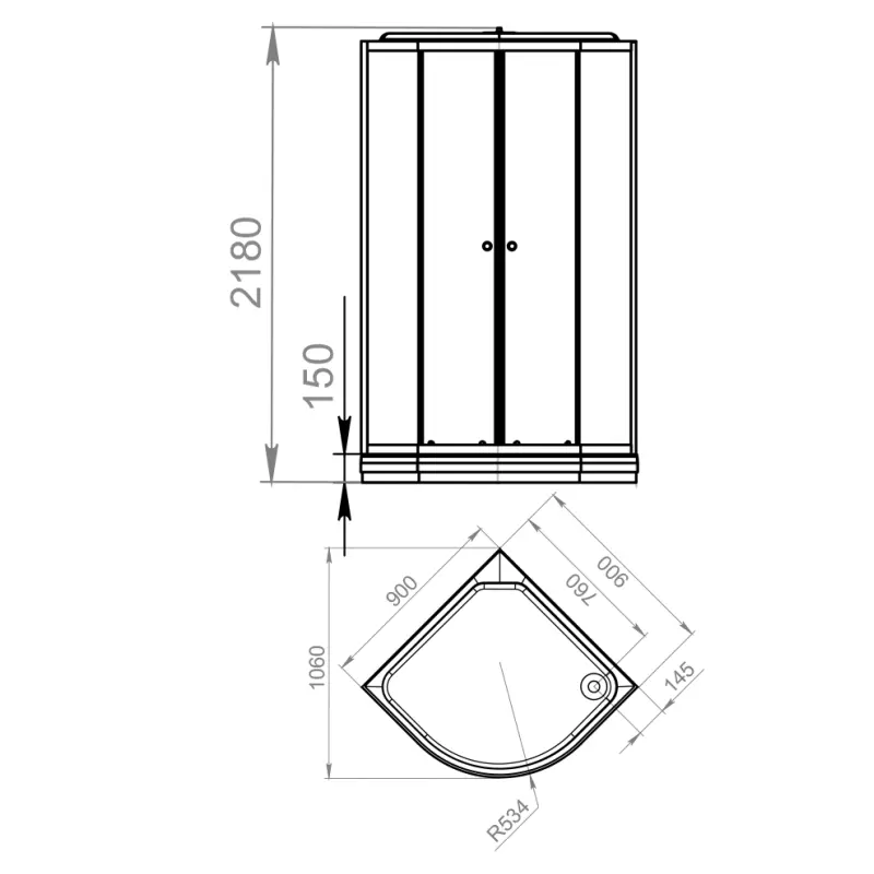 Душевая кабина Domani-Spa Elegance V1.2 без электрики 90х90 Белый, Поддон низкий Душевая кабина Domani-Spa Elegance V1.2 без электрики 90х90 Белый, Поддон низкий — изображение 3