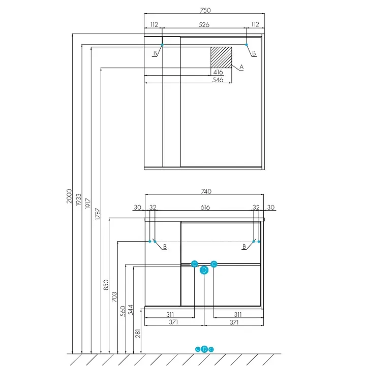 Шкаф зеркальный Aquaton Бостон 75х85,2см Белый/Дуб эврика 1A240302BN010 Шкаф зеркальный Aquaton Бостон 75х85,2см Белый/Дуб эврика 1A240302BN010 — изображение 3