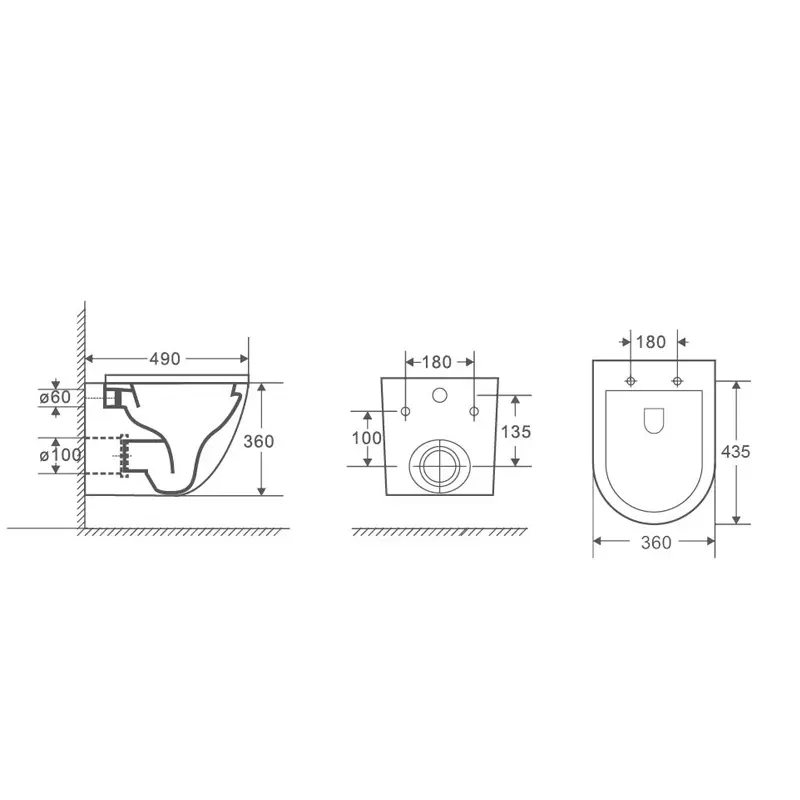 Унитаз подвесной Azario Gloria с сиденьем Унитаз подвесной Azario Gloria с сиденьем — изображение 3