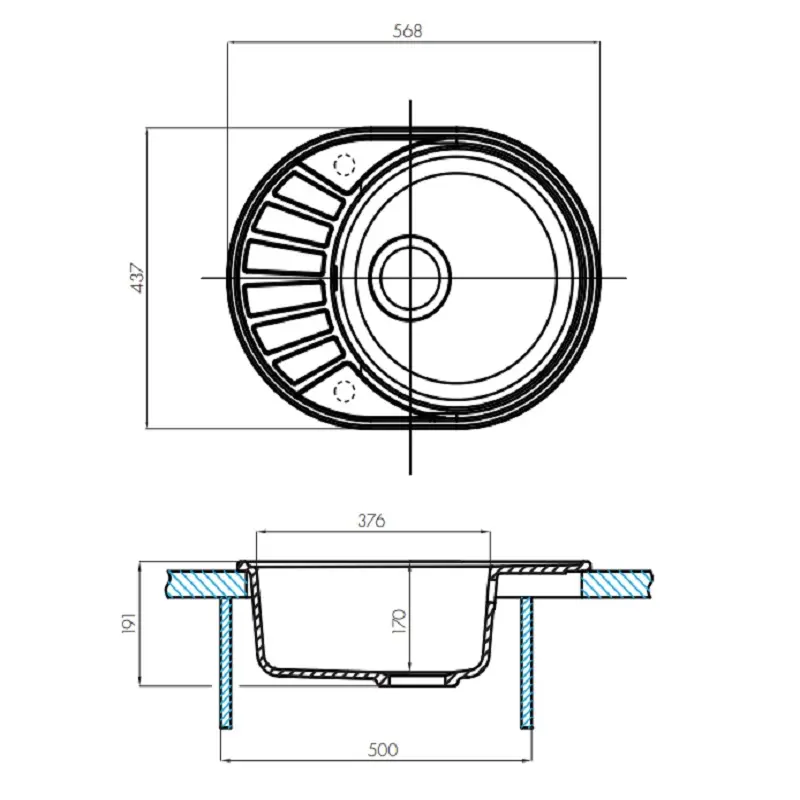 Мойка кухонная Aquaton Чезана 57 Кофе 1A711232CS280 Мойка кухонная Aquaton Чезана 57 Кофе 1A711232CS280 — изображение 3