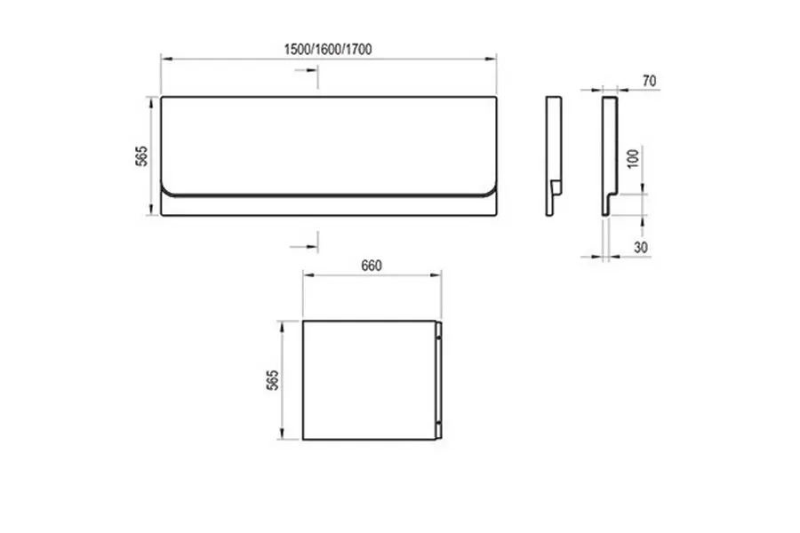 Передняя панель для ванны Ravak Chrome 170 Передняя панель для ванны Ravak Chrome 170 — изображение 3