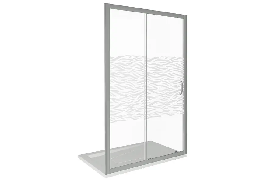 Душевая дверь Bas Infinity 110х185 Хром / Грейп Душевая дверь Bas Infinity 110х185 Хром / Грейп — изображение 3