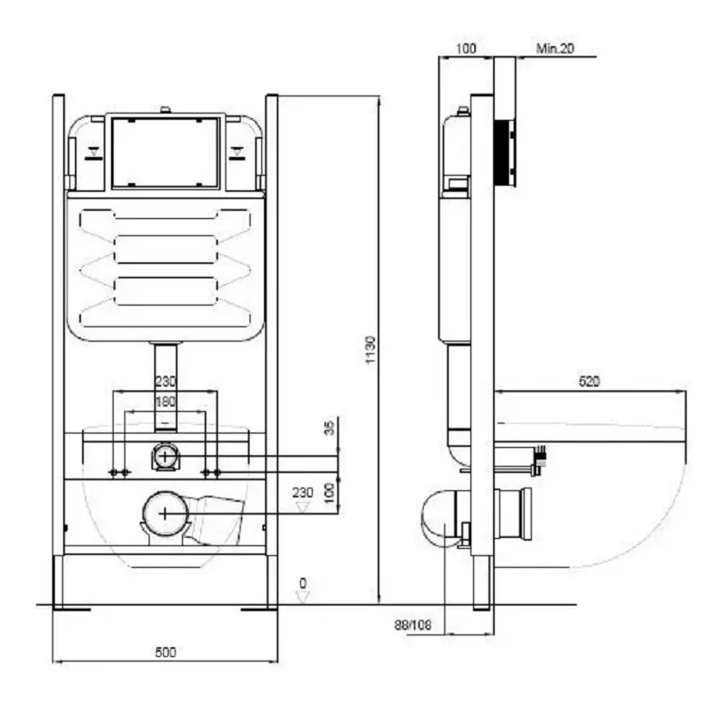 Монтажная рама Aquatek Standart Eco для подвесного унитаза INS-0000014 Монтажная рама Aquatek Standart Eco для подвесного унитаза INS-0000014 — изображение 3