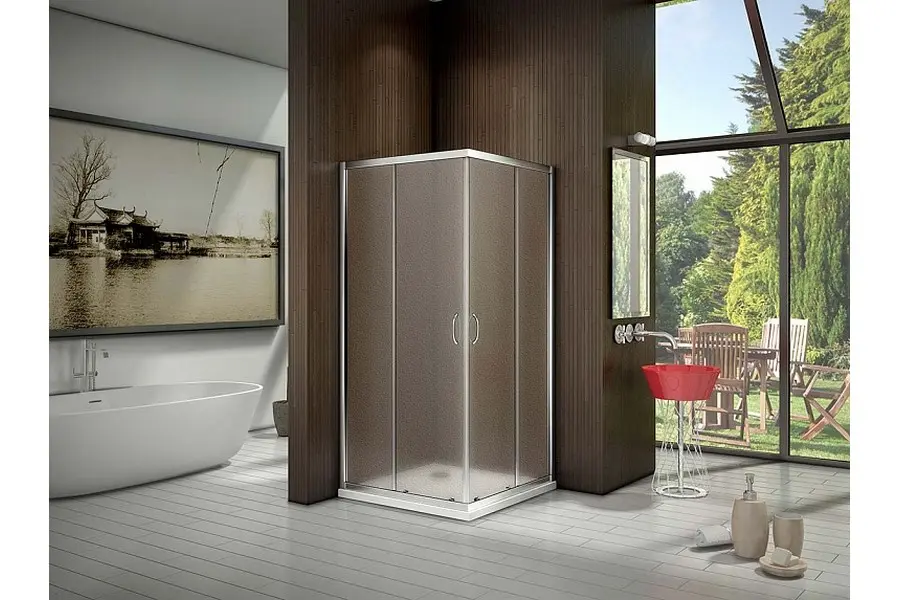 Душевой уголок Bas Latte 100х185 Хром / Грейп Душевой уголок Bas Latte 100х185 Хром / Грейп — изображение 3