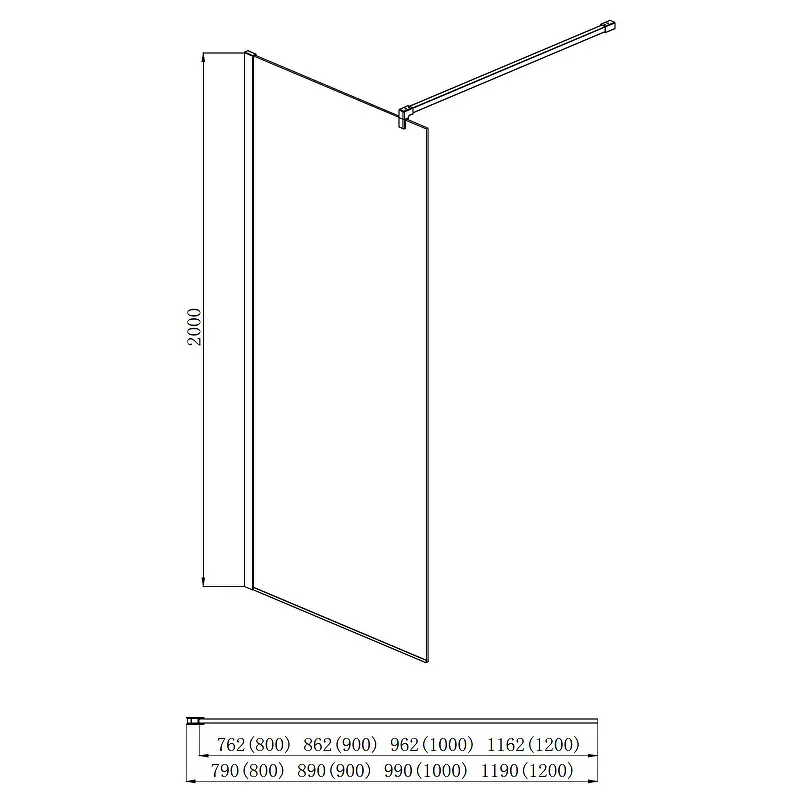 Душевая перегородка Aquatek Walk in 80 с держателем Хром / Прозрачное AQNAR6310-80 Душевая перегородка Aquatek Walk in 80 с держателем Хром / Прозрачное AQNAR6310-80 — изображение 3