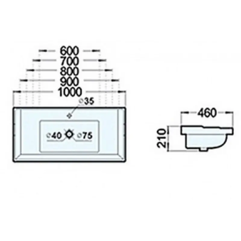 Раковина мебельная Comforty Overbuild 90х46 Белый глянцевый 3121291 Раковина мебельная Comforty Overbuild 90х46 Белый глянцевый 3121291 — изображение 3