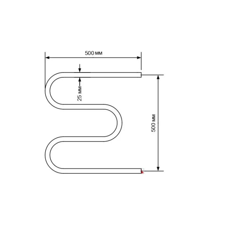 Полотенцесушитель электрический Санприз М-обр 500*500 (в-ш) 11113 Хром глянцевый Полотенцесушитель электрический Санприз М-обр 500*500 (в-ш) 11113 Хром глянцевый — изображение 3