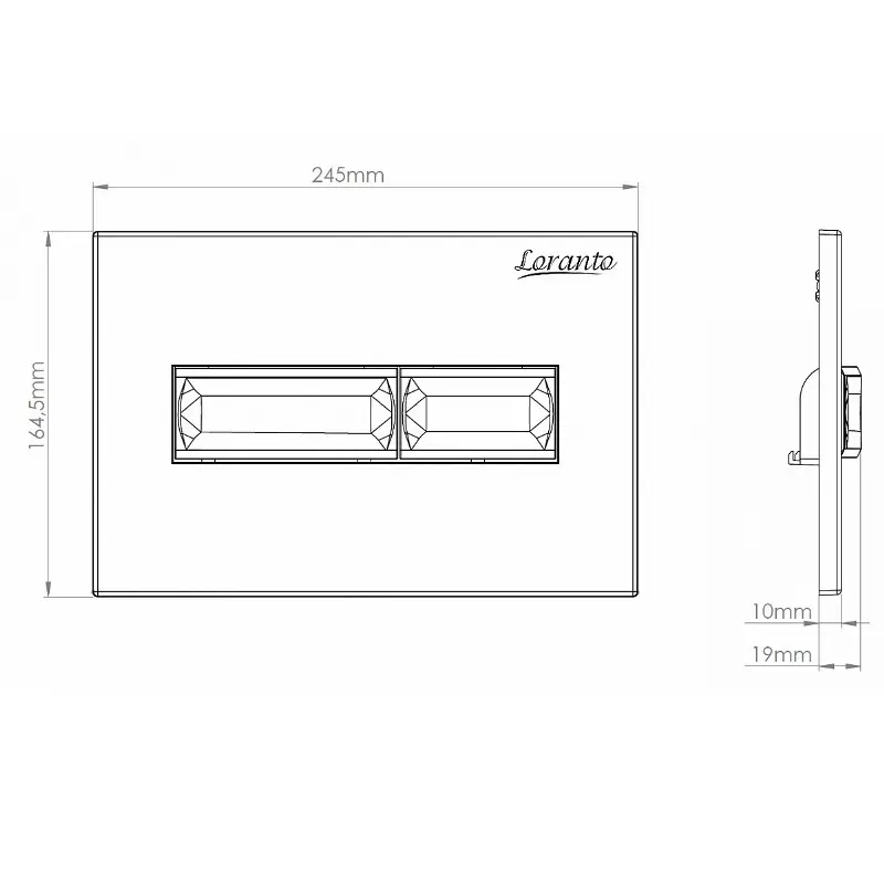 Клавиша смыва Loranto Line Хром глянцевый 7322 Клавиша смыва Loranto Line Хром глянцевый 7322 — изображение 3