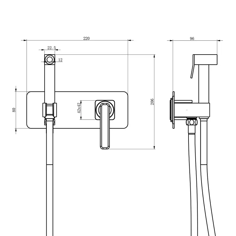 Душ гигиенический Lemark Mista LM6419WG Белый / Золото Душ гигиенический Lemark Mista LM6419WG Белый / Золото — изображение 3