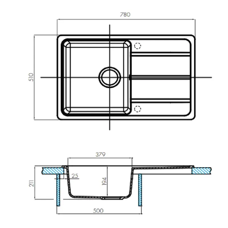 Мойка кухонная Aquaton Аманда Шампань 1A712832AD290 Мойка кухонная Aquaton Аманда Шампань 1A712832AD290 — изображение 3