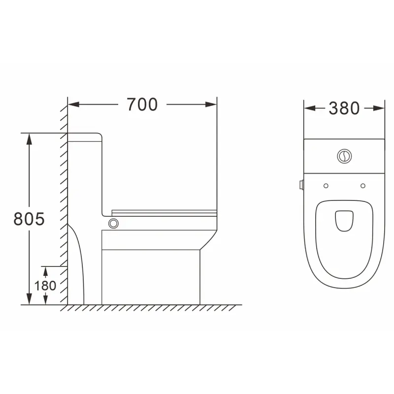 Унитаз-компакт Azario Brusco с функцией биде Белый AZ-1085B Унитаз-компакт Azario Brusco с функцией биде Белый AZ-1085B — изображение 3