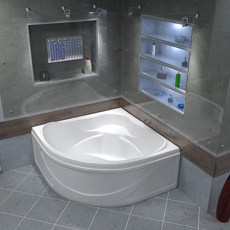 Ванна акриловая BAS Хатива 143×143 Белый В 00042 Ванна акриловая BAS Хатива 143x143 Белый В 00042 — изображение 3