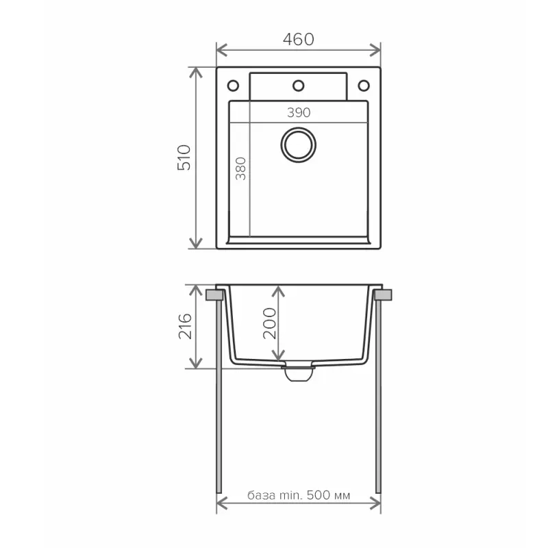 Мойка кухонная Polygran Argo 46 444713 Терракот Мойка кухонная Polygran Argo 46 444713 Терракот — изображение 3