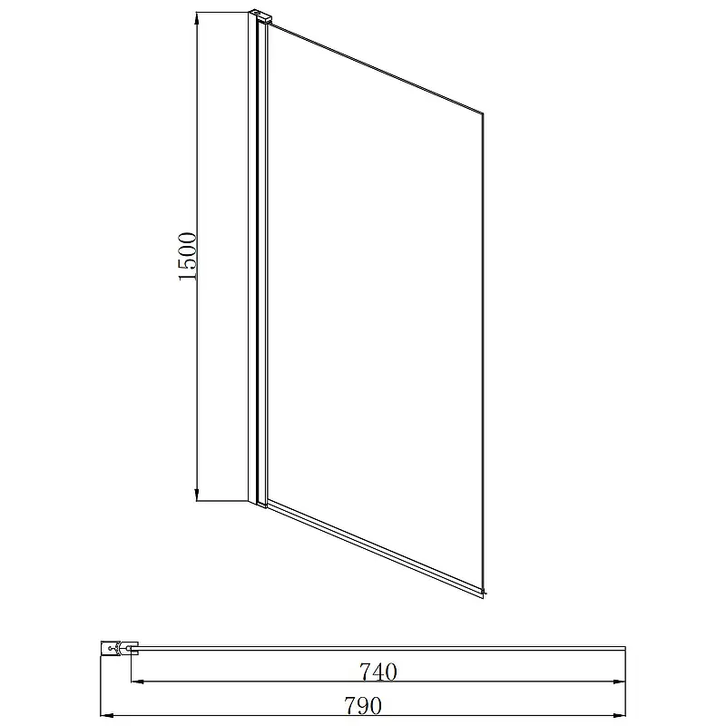 Шторка для ванны Aquatek NAP 80 с держателем Хром / Прозрачное AQNAP6211-80 Шторка для ванны Aquatek NAP 80 с держателем Хром / Прозрачное AQNAP6211-80 — изображение 3