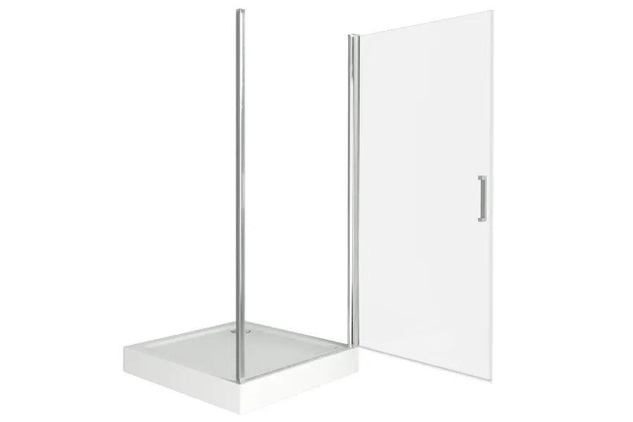 Душевая дверь Bas Pandora 80х185 Хром / Прозрачное Душевая дверь Bas Pandora 80х185 Хром / Прозрачное — изображение 3