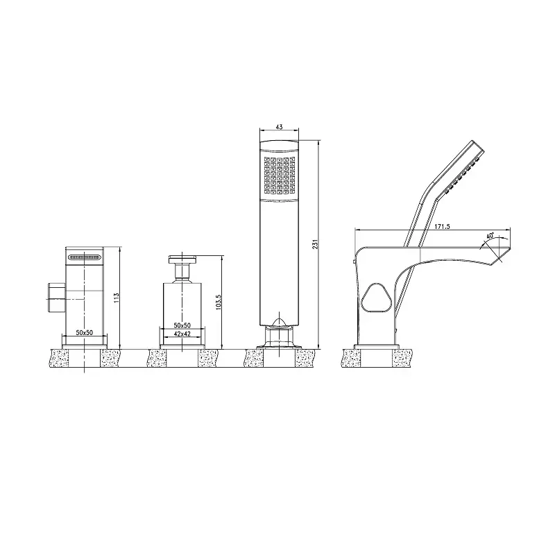 Смеситель на борт ванны Lemark Contest LM5845CW Хром / Белый Смеситель на борт ванны Lemark Contest LM5845CW Хром / Белый — изображение 3