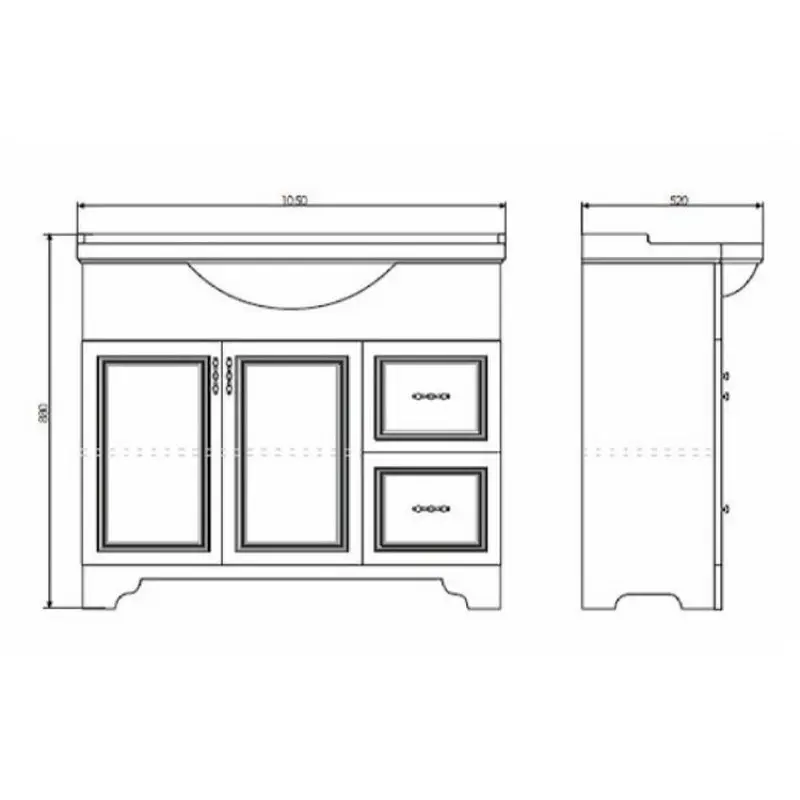 Тумба напольная Comforty Севилья 105 + раковина Слоновая кость 3132627 Тумба напольная Comforty Севилья 105 + раковина Слоновая кость 3132627 — изображение 3
